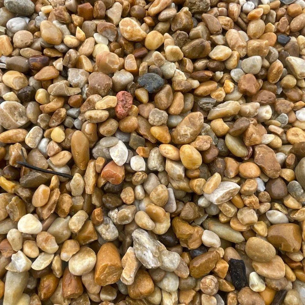 20 lbs, Pea Gravel - NC River Rock, Natural Decorative Mixed Pebbles